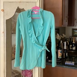 Turquoise blue cashmere sweater